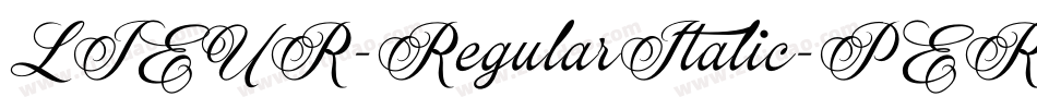 LIEUR-RegularItalic-PERSONAL USE ONLY字体转换
